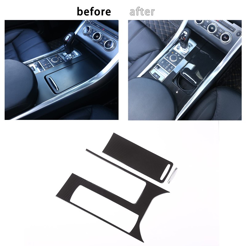 ABS Carbon Fiber Style Plastic Center Console Panel Cover Frame