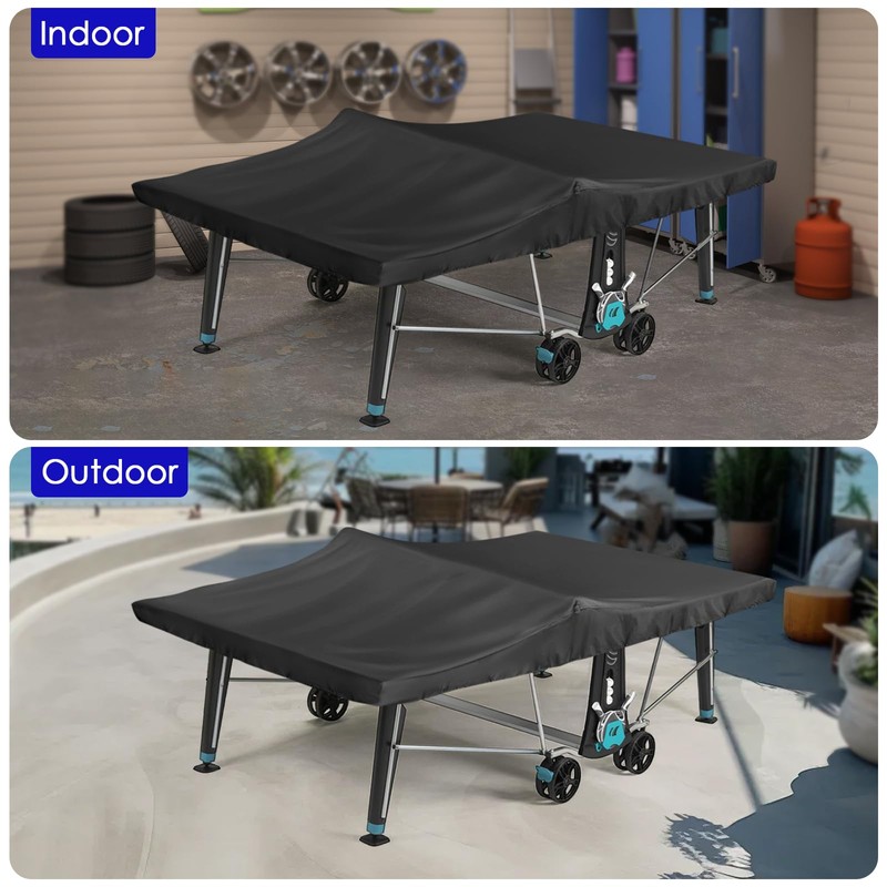 Saking Ping Pong Table Cover, 600D Heavy Duty Waterproof Table