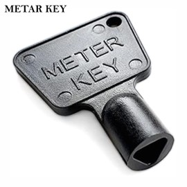 SUL Meter Box Key-Triangle Key-Electric Meter Key-Gas Meter Key-Utility Key-Triangle Socket Spanner Key-2 Pack Black