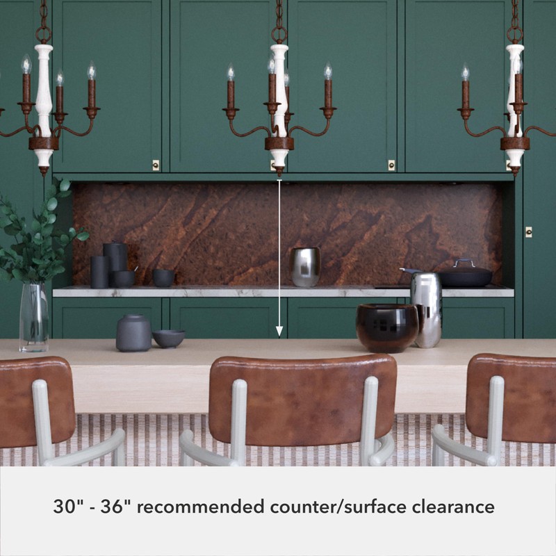 Hunter Fan Company 19279 Teren Chandelier, Distressed White