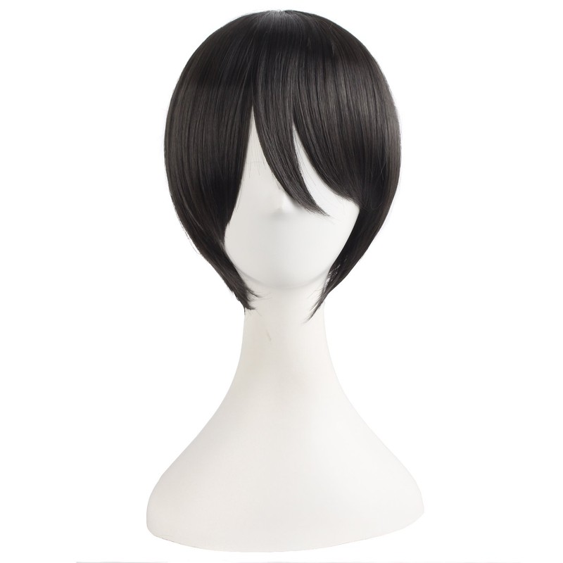 MapofBeauty 20"/50cm Double Tail Straight Hair Cosplay Wigs(Black)