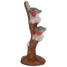 Home & Styling LED Bird Decoration Acrylic White Animal 41cm Garden Balcony Decoration Outdoor Celebrations Seasonal Decoration