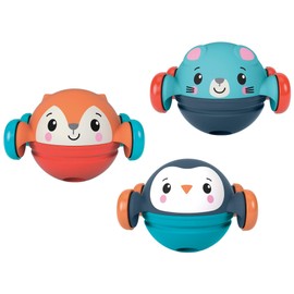 Fisher-Price Roll, Pop & Zoom Friends Gift Set, 3 Animal-Themed, Crawl-After Toy Vehicles for Infants Ages 9 Months and Older