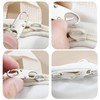 8Pcs Anti Theft Zipper Clips Small Double Carabiner Clip Alloy