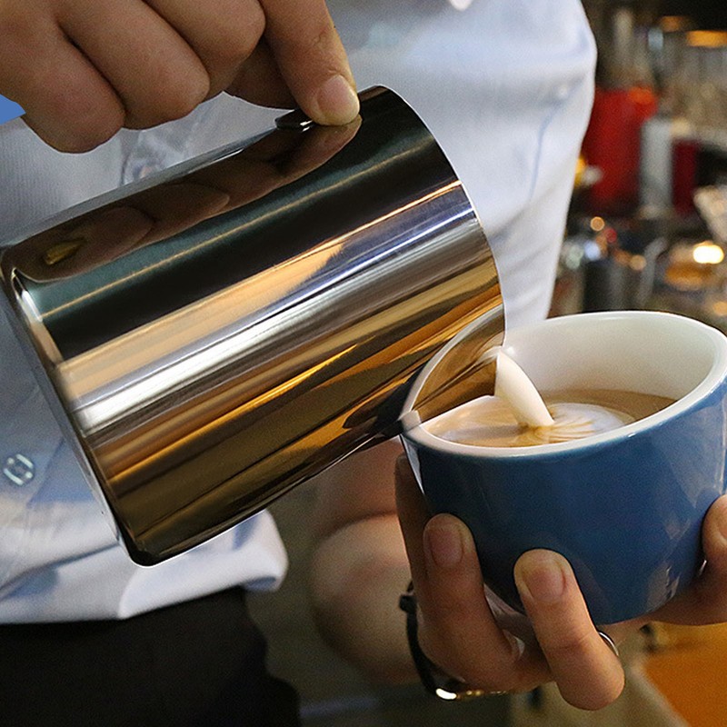 600ML Stainless Steel Coffee Frothing Pitcher Break Resistance Milk Frothing