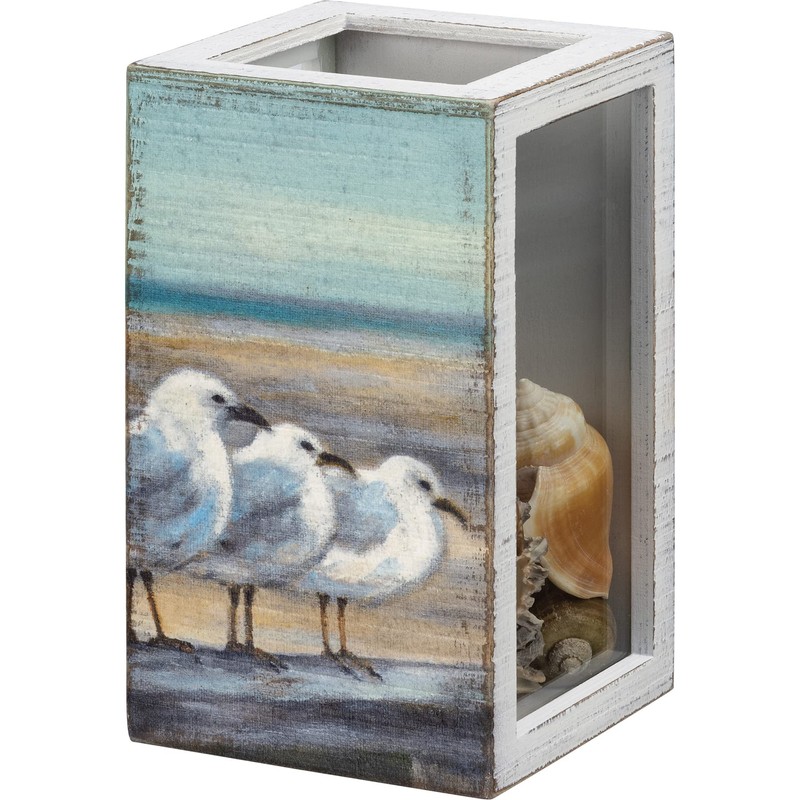 Primitives by Kathy Sea Turtle Home Décor Shell Holder,Blue