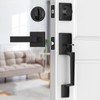 Brightify Black Front Door Handle, Matte Black Exterior Door Handle