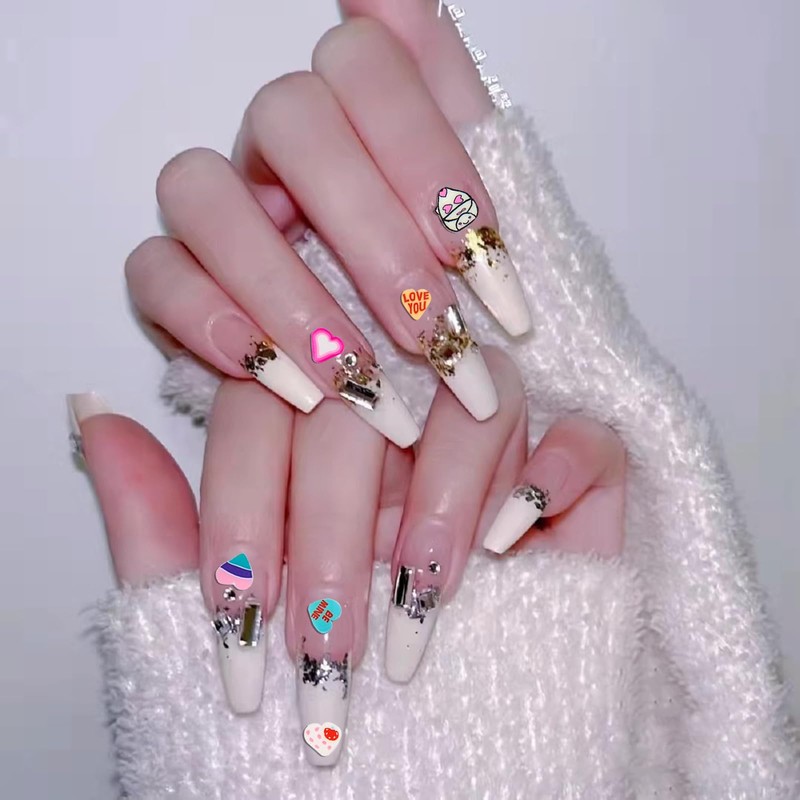 24 Grids Heart Nail Charm for Valentine's Day Nail Art,Soft