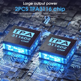 Nobsound NS-15G 2 Channel Bluetooth Power Amplifier 200W Class D Digital Audio Amp for Speakers, Home Theater, with Treble Bass Tone Control