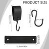 LECTNORE S Hooks, Pack Of 10 Hooks With Leather Loop
