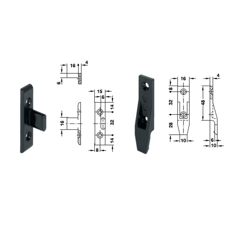 HAFELE Keku EH Suspension Fittings, Load Capability 20kg Plastic (4