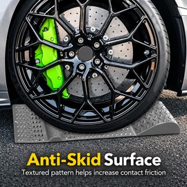 Non-Slip Car Wheel Chock Parking Mat – High-Density PP Anti-Skid Positioning Stopper for Garage & Parking Lots