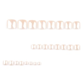 24pcs False Toenails - 12 Sizes Fake Toe Nails with Glue - Glossy Aurora Stick on Toenails - Square Artificial False Toe Nails - Full Cover Acrylic Toe Nails for Women and Girls Daily Decorations