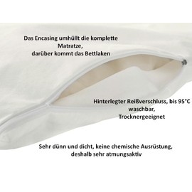 Tauro 24130 All-Round Mattress Cover, Mite-Proof, Mite Protection for Dust Allergy Sufferers