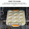 NOWHYX Silicone Muffin Pan,12 Cups Muffin Baking Pan with Handle