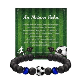 BOCHOI Boys Football Bracelet, Children's Football Gifts Boys, Bracelets for My Son, Football Bracelet for Boys, Teenagers, Boys Birthday Gift, Adult Friendship Bracelet