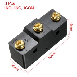 uxcell 3PCS LXW5-11D1 1NO + 1NC Short Reed Snap Button Lever Type Micro Limit Switches