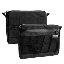 TACTICAL GEEK Block H EDC Bag, Additional Bag, Nylon Multifunctional Bag, Multiple Carrying Options Bag with Molle System and Patch Area, Molle Pouch Utility EDC Bag, Without Shoulder Strap, black,