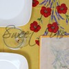 La Cigale Poppy Éclat Wipeable Tablecloth Spill Resistant Acrylic Coated