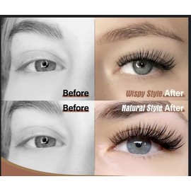 SEERAAH Preglued Eyelashes, Reusable Lashes with 5 Pair,Looking Natural No Glue 3D False Eyelashes, Waterproof, No Glue needed