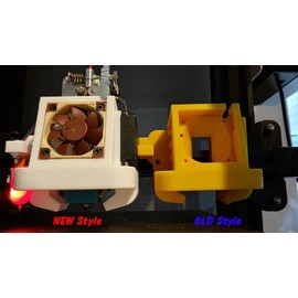 ASA Printed SATSANA Ender 3/v2/Cr10 Pro v2/ Remix Swiss Direct Drive + BLtouch, Better Fan Duct Angle!