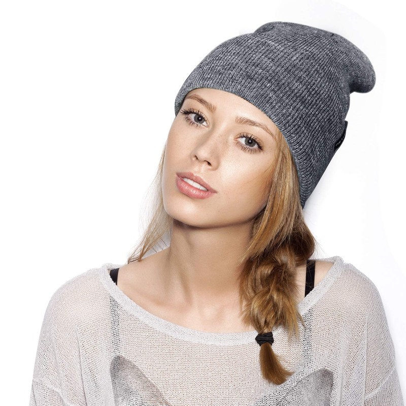 PRAVETTE Winter Beanie Hat with Warm Lining - Unisex Knit