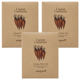 Skinfood Carrot Carotene Calming Water Pads 10g, Pack of 5, 3 Packs / 스킨푸드 캐롯 카로틴 카밍 워터패드 10g, 5매입, 3개