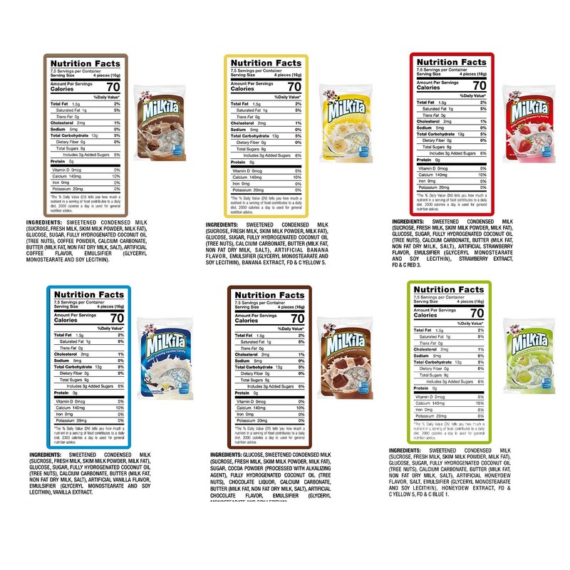 Milkita Creamy Shake Candy (Assorted Flavors, 6 Pack (180 pcs))