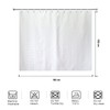 YISURE Extra Short Shower Curtain 102 drop, White Textured Small