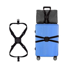 A-ITEM X Shaped Suitcase Belt, Black, For Travels, Business Trips, Suitcase, Securing Trunk, Carrying Case Belt, Luggage Fastening Belt, Bag, Convenient Goods