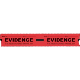"evidence" sawtooth security tape - red