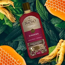 TÍO NACHO - Shampoo Anti-Caída. Estimula y fortalece crecimiento saludable de la fibra capilar, con jalea real y extractos de ginseng, romero, aloe...