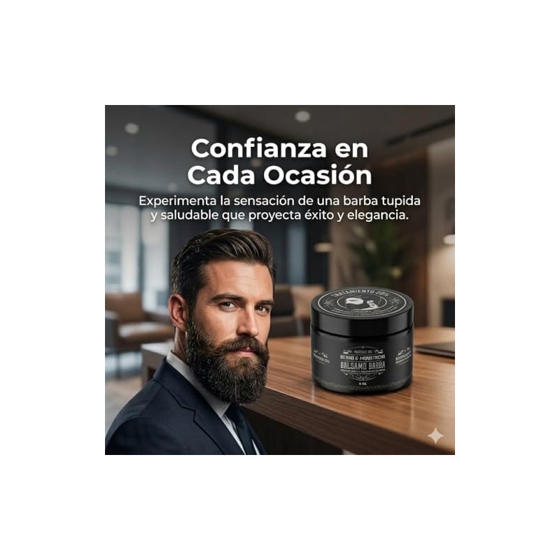 Kit Meses Estilo Lumbeard Bálsamo Biotina Bergamota Estimulante Crecimiento Barba