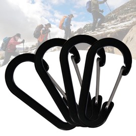 Pack of 4 Carabiner Hooks Sturdy Aluminum D Clips Durable and Rustproof Carabiners Perfect for Outdoor Activities Rust Resistant Carabiner