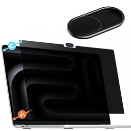 imluckies Magnetic MacBook Privacy Screen for MacBook Pro 16 & 16.2 Inch 2021-2024 ( M1, M2, M3, M4, Pro, Max), 【Removable & Reusable】 Magnetic Anti-Glare Matte Protector Private Filter Filter with Lens Cover