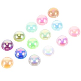 SEWACC 200pcs Decorative Half Beads for Nail Art Photo Pendants Flatback Beads for Crafts Manicure Accessories for Home Salon Use
