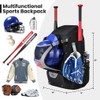 Youth Baseball Bag for Boys 8-12 Large Capacity and Organized