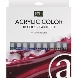 Art Advantage 12-Mililiter Tube Acrylic Paint Set, 18 Color