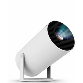 Upgraded Projector with WiFI 6 and Bluetooth Mini Portable Smart Video Theater 4K HD 1080P Outdoor Screen Movie Home TV Monitor PC Games 180° Rotatable Compatible for Laptop Tablet Computer