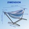 Double Hammock Comfortable with Stand for Hanging Sturdy 440lbs Capacity