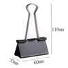 Extra Large Size 60mm Metal Double Clips, Black, Pack of