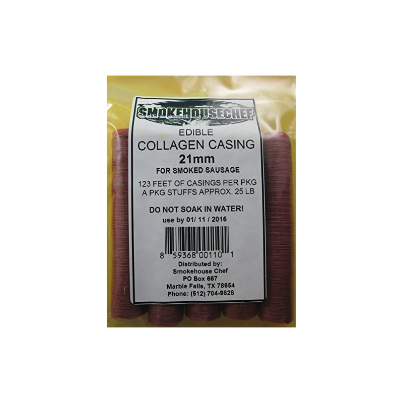 Edible Snack Stick casings. 21mm diameter. Holds approx 25 lbs