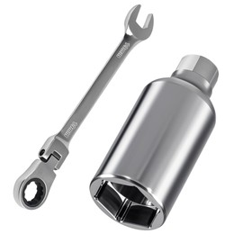 EVRBUL IPR Valve Injector Pressure Regulator Valve Install Removal Socket Tool (with Wrench) Compatible with Ford E350 F-250 F-350 7.3L Powerstroke Diesel 1 1/8’’(29MM) Deep Socket 3/8’’ Drive