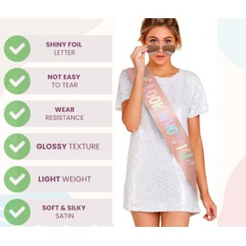 MAGICSHOP4U Look Who's 16!, Sweet 16 birthday sash, 16th Birthday Sash, Sweet 16 Sash for Girls, 16 Birthday Gift, Sweet 16th birthday sash (Rose Gold)