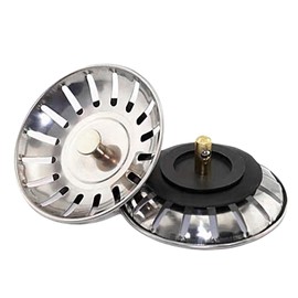 2Pcs Kitchen Sink Plug Stainless Steel Sink Plug Strainer Kitchen Sink Strainer Plug Sink Plug Replacement Sink Food Catcher Sink Drainer Plug Sink Plugs Universal for UK Sink Hole Diameter 78mm