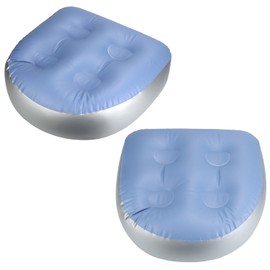 QWORK® 2Pcs Inflatable Booster Seat, Inflatable Seat Cushion for Hot Tubs and Spas, Adjustable Bath Cushion with 4 Suction Cups