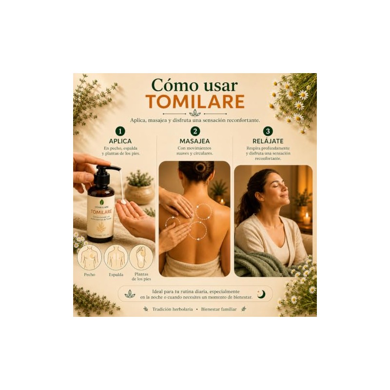 Herbolare Tomilare Crema con Tomillo 125 ml para Congestión y