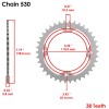Caltric Drive Chain & Sprockets Kit for Yamaha YFZ450R YFZ450X