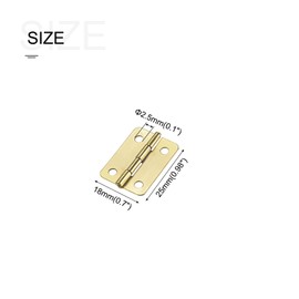 METALLIXITY Retro Hinges (0.98 Inches) 15 Pieces Iron Folding Mini Hinges with Screws - for Door Window Crafts Projects