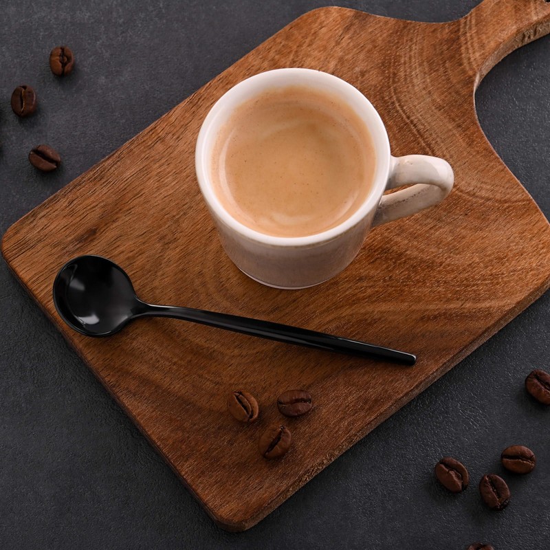 GRÄWE Provence Espresso Spoons, Black, Pack of 6, Espresso Spoons